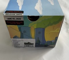 Vans The Simpsons Glow in Dark Bart Toddler Sz 1 Skateboard Skeleton Atom