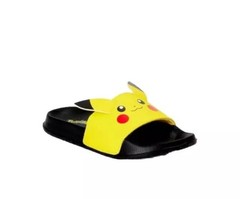 Pokemon Pikachu Kids Slides Little Boys 2/3 Sandal Slides Cartoon Character New