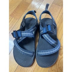 Chaco Kids Z1 Ecotread Blue Grey Patterned Strappy Sport Sandals J105501