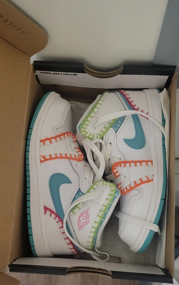 Nike Air Jordan 1 Mid SE White TD Multi Size Shoes DM6220-100