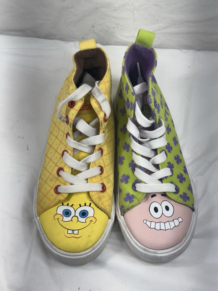 Spongebob and Patrick Ground Up Brand Shoes High Top Kids Size 3
