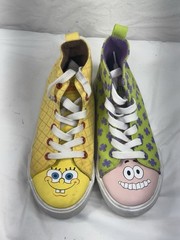 Spongebob and Patrick Ground Up Brand Shoes High Top Kids Size 3