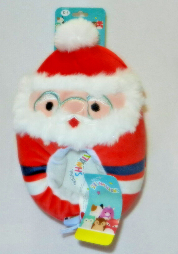 Squishmallows Nick Santa Claus Kids Christmas Slippers Size 13-1