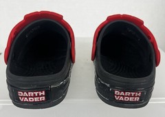 DARTH VADER Kids Crocs Clogs Child Shoe Size 12 Star Wars Theme Costume Wear