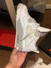 Jordan Air Jordan 4 Retro Mid Top Kids Sneaker 4Y White/Gray DJ4699-100