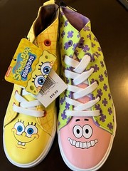 Nickelodeon Spongebob & Patrick High top shoes NEW size 5 MSRP $59.99