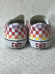 VANS Kid’s Slip On Rainbow Checkerboard Sneakers Size 7 Kids 500714