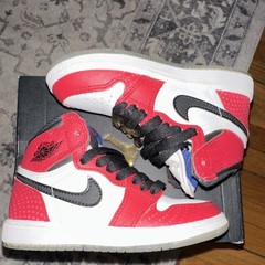 Jordan 1 Retro High OG PS Sneakers Red White Black Blue Leather 11C High Top