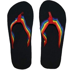 BAKK Enterprises Youth Rainbow Flip Flops/Sandals and Friendship Bracelet – NWT