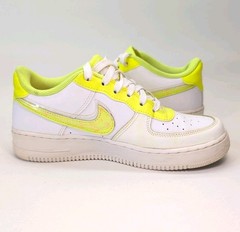 Nike Air Force 1 Low LV8 White Volt Pink Glow Iridescent GS 6Y Sneakers