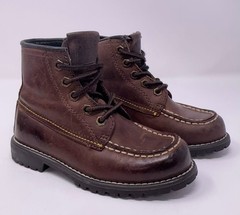 FRYE Dakota Mid Lace Brown Leather Kids Boots Size 9.5 Outdoor School Dress Up