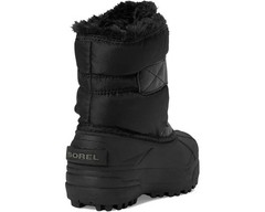Sorel Snow Commander Boot Round Toe Mid Calf Black/Charcoal Toddlers Kids Size 6