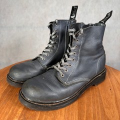 Dr. Martens 1460 Pascal J Boots Kids Size 4 Grey Good Pebbled Leather Zip