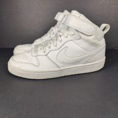 Nike Court Borough Mid 2 Youth White Basketball Retro Sneaker GS Youth Size 7Y