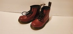 Dr. Martens 1460 T Pascal Side Zipper Boots Cherry Kids Size 8 US/7 UK AW004