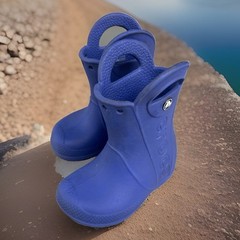 Crocs Kids Handle It Rain Boots Blue 12803 Size C6 Toddler 6 Rubber Boots