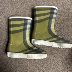 Burberry Nova Check Monogram Rubber Rain Boots – Size EU 33/34 Us 1 – 2 Boy Girl