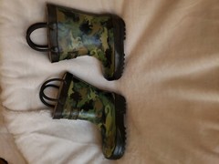 Lone Cone Camo-Saurus Rain Boots Wellies sz 4 toddler USA Made Dinosaur