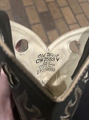 Old West Cowboy Boots, Tan/ Brown Corona Leather, Size 4.5 Y
