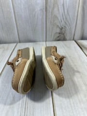 SPERRY TOP SIDER SHORESIDER LEATHER BOAT SHOES CHILDREN 3M TAN CASUAL BOATING