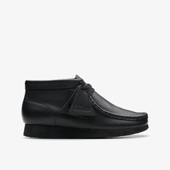 Clarks Kids Wallabee Boot O Black Leather 26168041