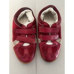 Dolce & Gabbana Hook and Loop Sneaker Shoes Kids 34 US 2.5 Red Leather Straps