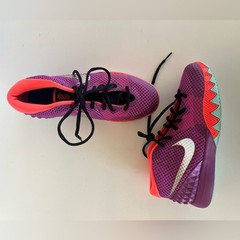 Nike Kyrie Irving 1 ‘Easter’ 2015 Youth GS High Top Sneakers, Purple/Orange, 6Y