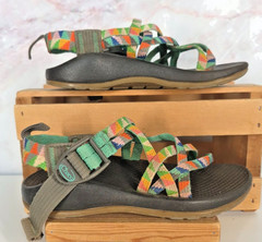 Chaco ZX1 Ecotread Sports Sandals Kids 12 Multi Color Strappy Aztec Print