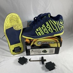 Heelys Boys HE10052H Wheeled Navy Blue Bright Yellow Skate Shoes Size 5 Youth