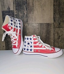 🇺🇸 Converse Chuck Taylor All Star USA Flag High Tops Juniors Sz 4 EUC
