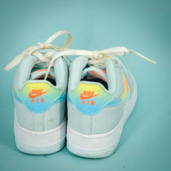 Nike Air Force 1 Size 6 Y Blue Gradient Grade School Lace Up Low Top Sneakers