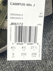 Adidas Campus 00s J Olive Green Suede Sneakers Size 5 US JR6172