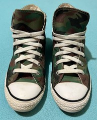 Converse / Size 4 / Chuck Taylor / Green Camouflage/Fast Food / Shoes / 662991F