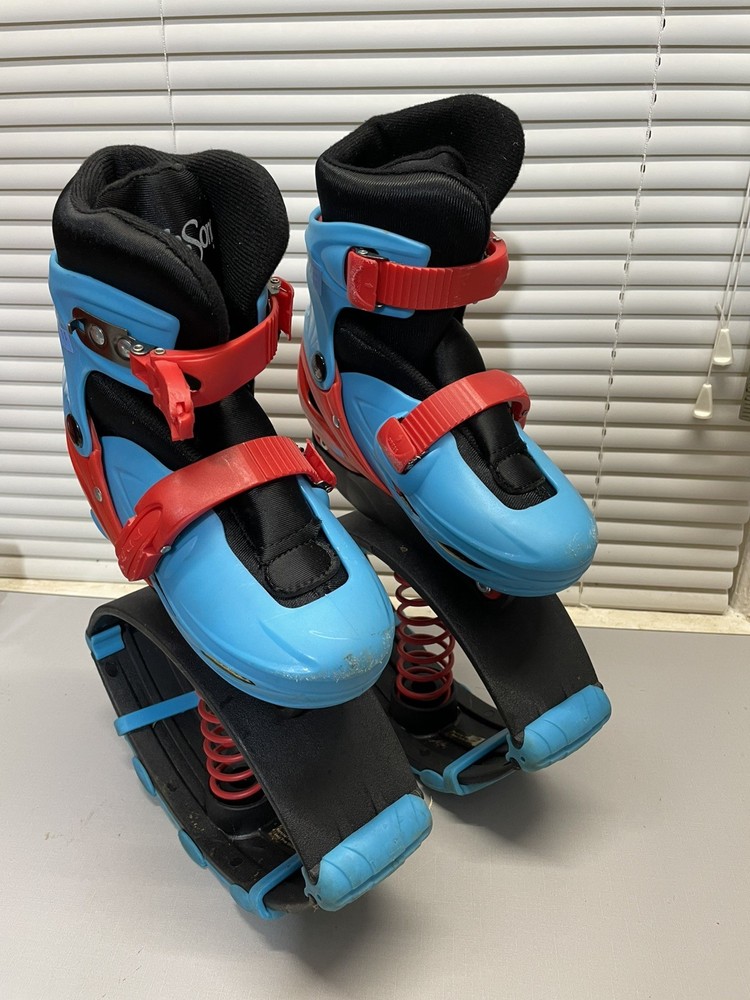 Hearthsong Jump2it Bouncy Spring Shoes Size US 2-5 EUR 35-38 Blue