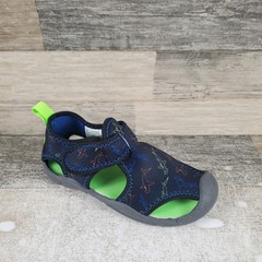 Mix No. 6 Lil Kids Shoes Sz 11 Aqua Shark Water Comfort Hook & Loop Round Toe