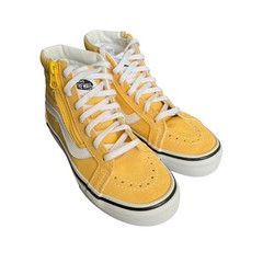 Vans Sk8 Hi Zip Shoes Youth Sz 13.5 High Top Skate Sneakers Yellow Classic Suede
