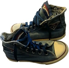 Converse Chucks DC Comics Superman Graphic Print Hi Top Sneaker Youth 13 CTAS