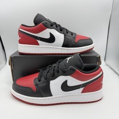 Worn 1x Nike Air Jordan 1 Low Red 553560-612 GS Size 5.5Y