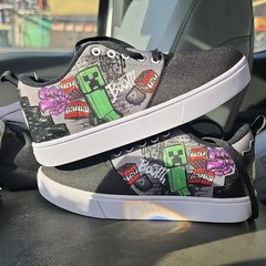 Heelys Pro 20 Minecraft Kids Sneaker Black Multicolor US 4 Wheels HE00317061