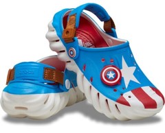 Marvel x Crocs Captain America Super Hero Echo Clogs Kids Size J4 New