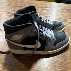Nike Air Jordan 1 Mid GS Violet Black White Kids US 8 Leather Mid-Top BQ6472-022
