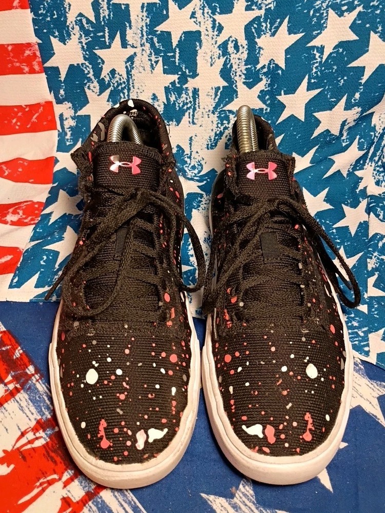 Under Armour Kickit2 Paint Splatter Size 5.5Y Black Shoes 1301970-001