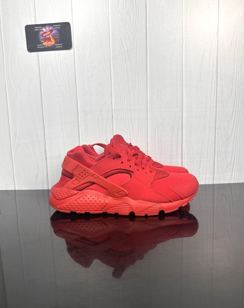 Size 4.5 Youth Nike Huarache Run Triple Red 654275-600 (GS) New Fast ship