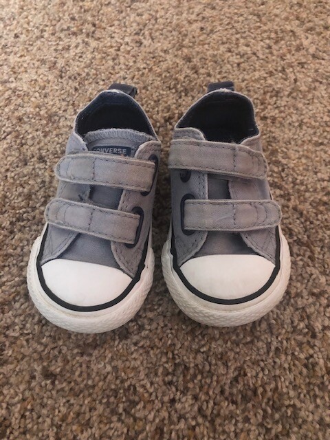 Nice! Converse Infant/Toddler Shoe Size 3 Chambray Denim Blue