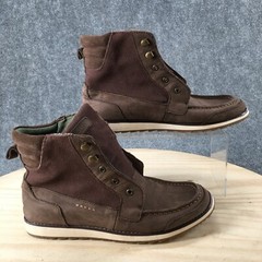 Sperry Topsider Boots Youth 7 M Dockyard Ankle Booties Brown Leather Moc Toe c