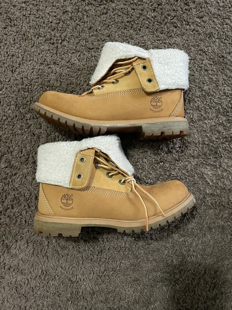 Boots Timberland Flip Down Wool Women Size 6.5