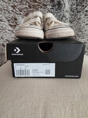 Converse Chuck Taylor All Star White Canvas Hook & Loop Hearts US 4 A04952F