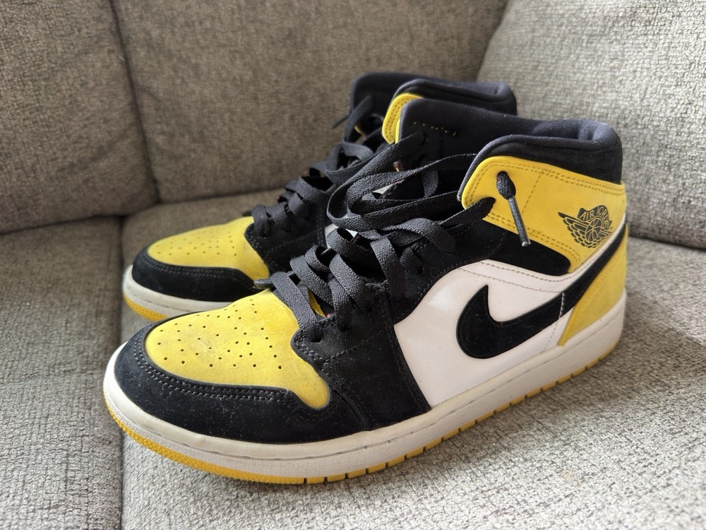 Jordan Air Jordan 1 Mid Top Leather Colorblock Kids US 8.5 852542-071