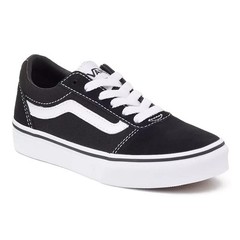 Vans Ward Suede Canvas Lifestyle Sneaker S2V-03/24 Youth Size 5 Black White