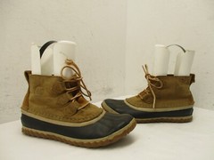 SOREL Out N About Tan Leather Rubber Lace Up Ankle Boots Youth Sz 3 NY2634-286